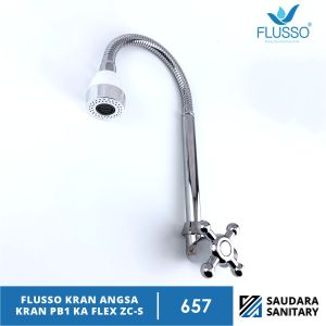 Flusso Keran Angsa Flexible 1/2 Inch Kran Sink Wastafek Dapur Fleksibel Kepala On Off
