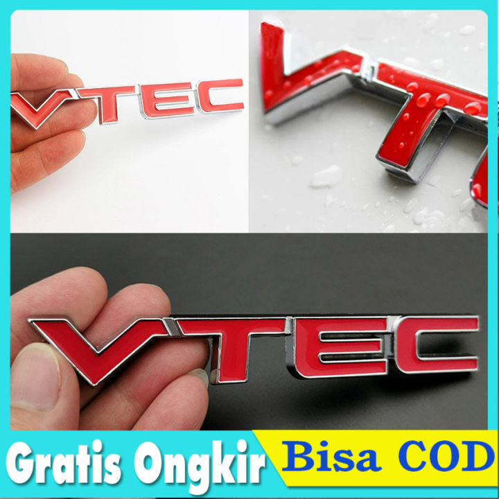 Metal 3D Emblem VTEC Sticker VTEC Stiker Honda Letter Car Auto ...