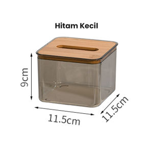 Dejavu Tempat Tisu Kotak Tisu Kayu Transparan Kotak Tissue Kamar Mandi Dapur Tempat Tisue Organizer Modern HSB639