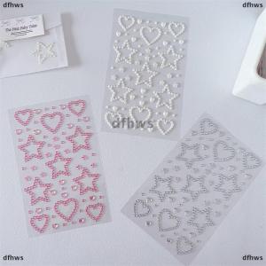 [COD] dfhws 3D Star Heart Stickers Kids DIY Decoration Self Adhesive Jewelry Crafts Sparkly Rhinestone Stickers Girls Gifts