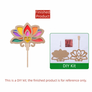 YOUTH HOME Eco-friendly Light and Shadow Fan Handmade DIY Material Kit Handheld Fan Funny Color Enlightenment Mid-Autumn Festival Fan Home Decoration