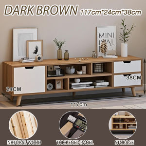 Global TV Cabinet with Drawer Solid Wood Kabinet ng TVTV Storage TV Stand Rack Kabinet ng TV Multi-compartment Storage Stable Floor-Friendly