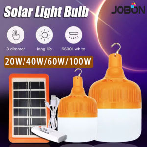JOBON Solar Led Bulb 20W/40W/60W new solar energy emergency bulb stands night market fishing camping picnic rechargeable bulb multifunctional emergency lamp