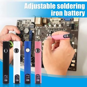 PLLEWY Adjustable Voltage Electric Soldering Iron Pen Welding Repair Tool USB Charging Soldering Iron Tool Pen Portable Stainless Steel Mini Soldering Iron Kit