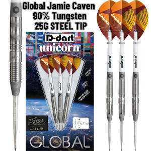 UNICORN STEEL TIP DARTS - 25G JAMIE CAVEN GLOBAL 90% TUNGSTEN STEEL TIP DART (ARROW DART KELULI)