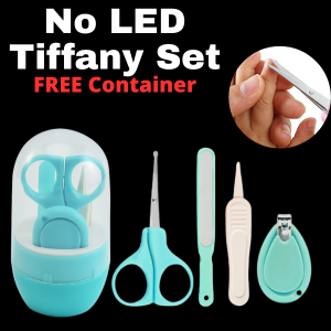 AIDA LED Light Baby 5Alat Penyepit Gunting Kuku Karat Nail Clipper Tweezer Clip Manicure Tools Set 5件套美甲婴儿宝宝指甲钳夹子带灯