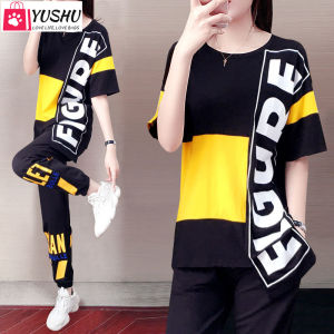 Yushu Tracksuit Women 2022: New Summer Casual Loose Korean Women's Fashion Set