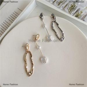[COD] Home Fashion Geometric Earrings Asymmetrical Earrings Personality Irregular Fashion Baroque Style Earrings