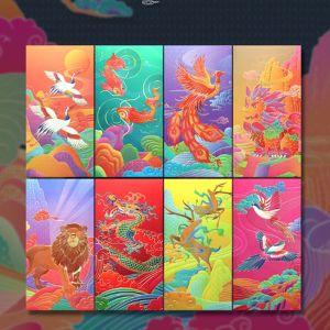 YOUSHI TOP 6Pcs สไตล์จีนจีน กระเป๋าสีแดงแบบดั้งเดิม กระดาษสำหรับตกแต่ง มังกรมังกร กระเป๋าเงินนำโชค บุคลิกภาพที่ดี การฉลองฉลอง ซองสีแดงจีน สำหรับปีใหม่