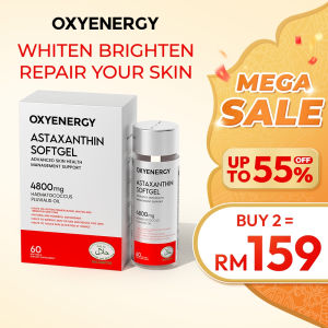 Next-Gen Beauty Supplement: Oxyenergy Astaxanthin Softgels (60s) – Halal Approved for Deep Cellular Protection & Luminosity Enhancement