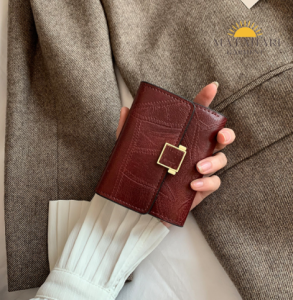 Korea Fashion Women Leather Wallet Short Purse Mini Plain Pouch Beg Dompet Kecil Murah Wanita(MG)