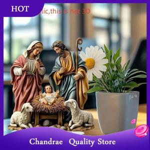 [Chandrae] 2026 New Nativity Jesus Birth Scene Xmas Table Centerpiece Accessory 2D Flat Acrylic For Home Office Decoration Party Ornment