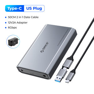 ORICO 3.5 inch Ổ đĩa cứng gắn ngoài 6gbps vỏ bọc ổ cứng Type-C với tản nhiệt vỏ HDD Bên ngoài với 12v 2A Bộ chuyển đổi điện