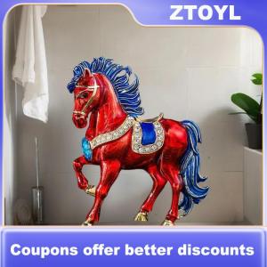 【ZTOYL】 Exquisite Rhinestone Running Horse Brooches For Women Men 4-color Enamel Animal Brooch Pins Year Of The Horse Party Jewelry Gift