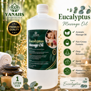 Eucalyptus Massage Oil 1L – Smooth Non-Greasy Body Massage Oil for Relaxation & Wellness