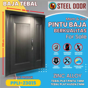 PINTU UTAMA MOTHER & SON BAJA TEBAL FULL 1 SET 120X238CM