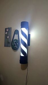 neon box barbershop tempel dinding bisa berputar gradasi hitam putih