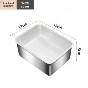 Clear Lid Food Container 304 Stainless Steel Easy Open