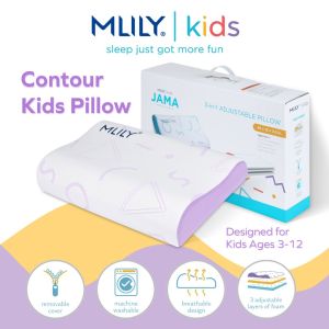 MLILY JAMA Kids Memory Foam Pillow / 3 IN 1 Adjustable Height / Contour / 梦百合小孩记忆棉枕头