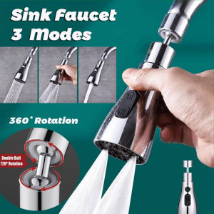 CuddleCove 3 in1 Rotatable  Kitchen Faucet Water Tap Pull Out Sink Tap Electroplate Filtered Water Tap