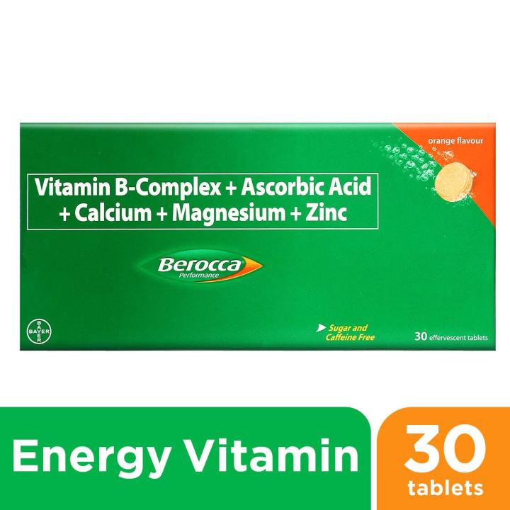 Berocca Orange Energy Vitamins Effervescent Tablets 30s / 10s