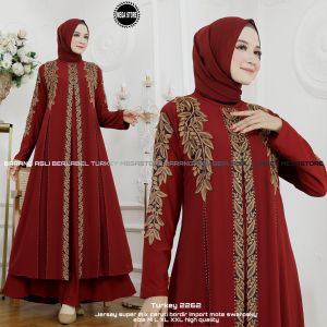 GAMIS SYARI JUMBO TURKEY 2262-2264/ GAMIS JERSEY MIX CERUTY/ GAMIS SYARI BEST SELLER/ ABAYA JUMBO MURAH