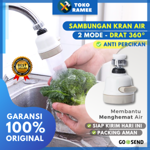Kepala Sambungan Kran Keran Air Wastafel Washtafel Westafel Cuci Piring Angsa Fleksibel 360 Derajat Putar Shower Turbo Faucet Jet Sprayer/ Saringan Penghemat Air Perlengakapan Dapur Rumah Tangga