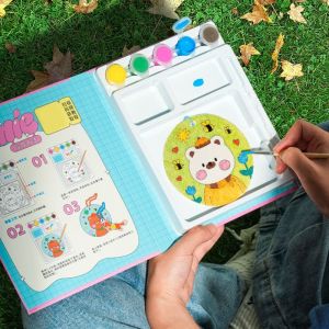 IPIE2 ผิวฟองน้ำ ชุดสีพัฟฟี่ DIY พร้อมขาตั้ง ผลลัพธ์ฟู ของเล่นวาดภาพพื้นผิว ของเล่นการศึกษา ปากกาสีสันสดใส ชุดปากกาวาดภาพ งานฝีมือเด็ก