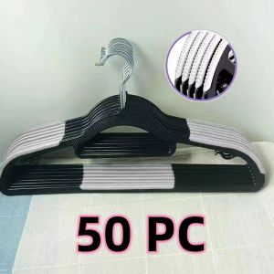 50-Piece Clothes Hangers with Non-Slip Pads - Space Saving Thin Profile - For Shirts Pants Blouses Scarves