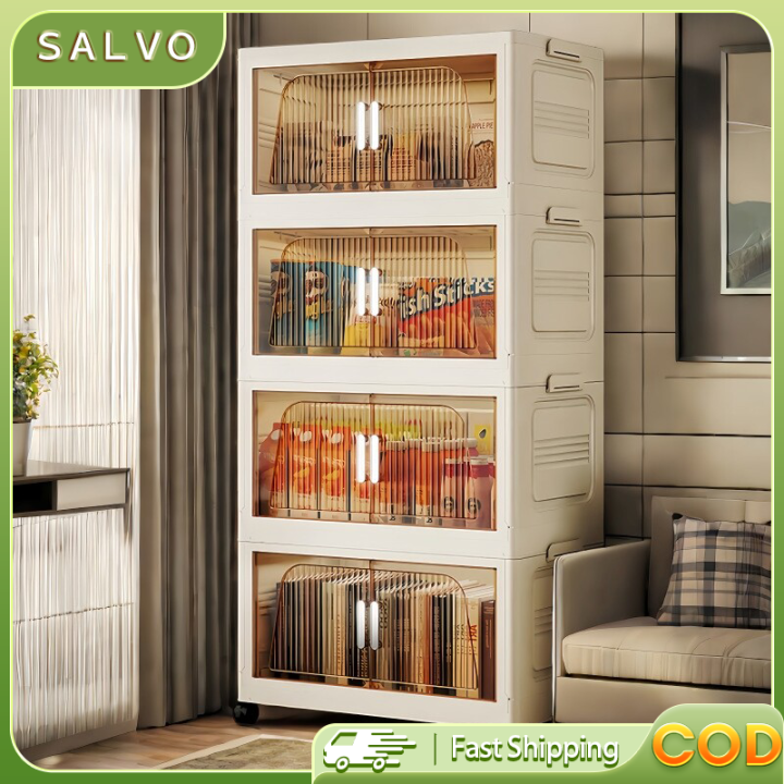 Foldable Storage Cabinet Multipurpose Large Capacity Folding Cabinet