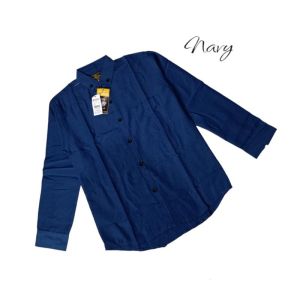 Kemeja polos anak laki-laki lengan panjang umur 1-14 tahun baju fashion