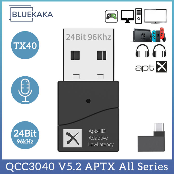 BLUEKAKA Bluetooth Audio Transmitter Qualcomm QCC3040 24Bit
