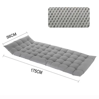 2 in 1 Reclining Chair Foldable Bed Heavy Duty with Foam 300KG Load Bearing Single Folding Chair Adjustable Office Nap Bed with Matress Multifunctional Armchair Outdoor Comfortable Folding Chair Bed with Pad Without Installation Freely Adjustable