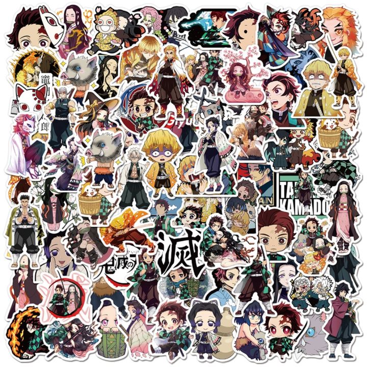 10/50/100Pcs/Set Anime Demon Slayer Graffiti Stickers for Laptop ...