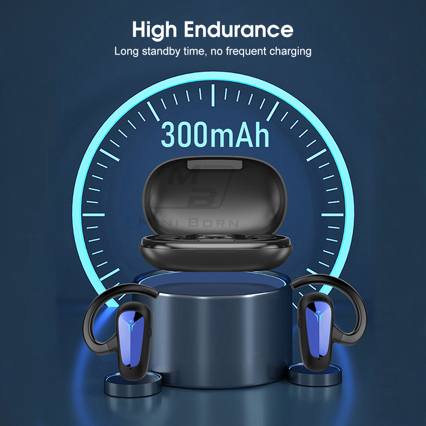 Mini Born Wireless Bluetooth 5.2 Ausinės Bone Conduction ausinės TWS skaitmeninis ekranas Bluetooth ausinės Neįdedamos ausinės Vandeniui atsparios ausinės_voghion.com