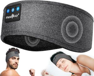 MUSICOZY Sleep Headphones Bluetooth Headband 14 Hours Playtime Sports Sweat Resistant with Hi-Fi Stereo for Workout Running