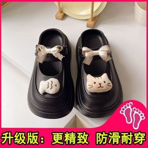Free Shipping WomenS Cute Fish-Shaped Slippers Fashionable Kitten-Style Outdoor Wear Sweet Summer Shoes Versatile With Holes High-Top