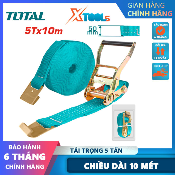 Dây đai 5Tx10m móc phẳng TOTAL