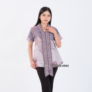felicitybatik - Atasan Blouse Kebaya Batik Wanita Couple Kemeja Pria Batik Kantor [ mochi ]
