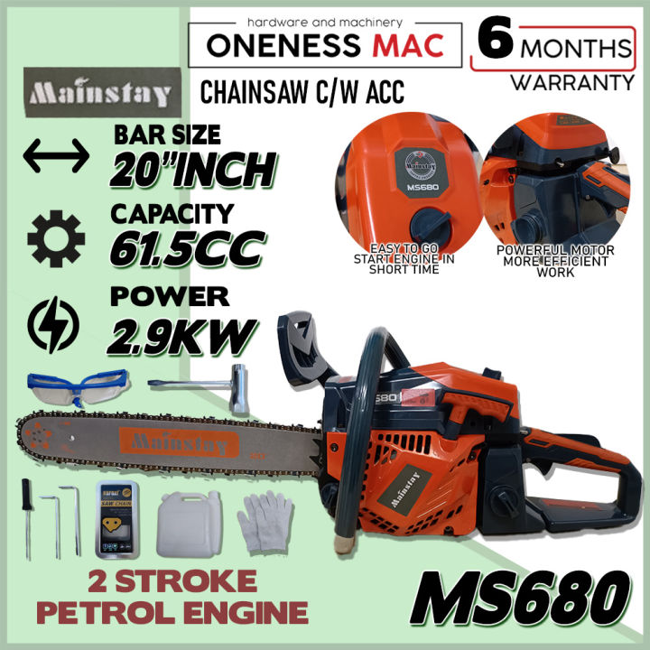 ''MAINSTAY'' CHAINSAW MS680 20''INCH SAW CHAIN AND BAR INCLUDED Lazada
