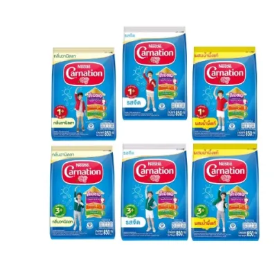 CARNATION นมผง คาร์เนชัน 1+3+ สมาร์ท โก 850 กรัม และ 1400 กรัม