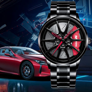 Quartz Movement Watch for Men with HollowedOut Wheel Hub and Classic Business Style