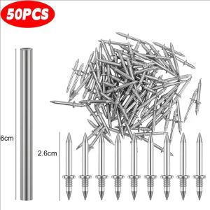 300pcs Double Head Seamless Nails / Skirting Thread Screw Nail with Sleeve / Heavy Duty Invisible Fixed Fastener Hardware Tools
