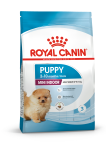 ROYAL CANIN MINI INDOOR PUPPY ( 500 g./ 1.5 kg./ 3 kg. ) อาหารเม็ดสำหรับลูกสุนัข พันธุ์เล็กเลี้ยงในบ้าน อายุ 2-10 เดือน