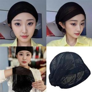 Lưới Tóc Giả mũ với dây chun lỗ lớn mái vòm Tóc Giả mũ đen lưới tóc cho tóc giả Crochet dệt