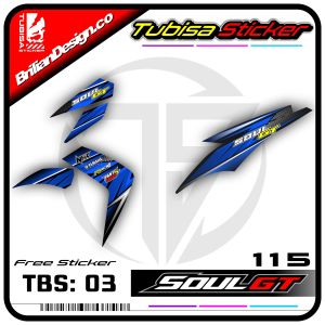 Sticker Striping Variasi Soul GT - Stiker Striping Variasi Motor Soul GT. TBS.03