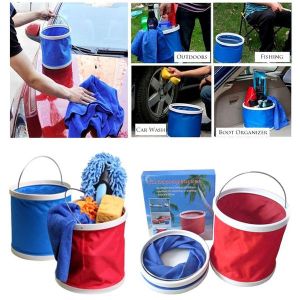 Xô đựng nước 11L gấp gọn tiện dụng cho việc rửa xe đi du lịch