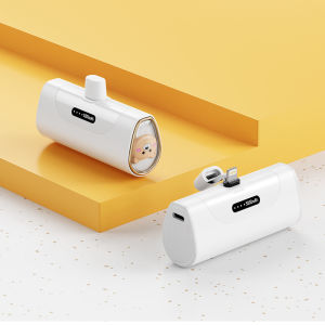 Mini Capsule Power Bank Wireless Powerbank Fast Charging With Cable Portable Charger Charging Mobile External Battery Portable Charger Capsule 5000mAh Type-C\iPhone