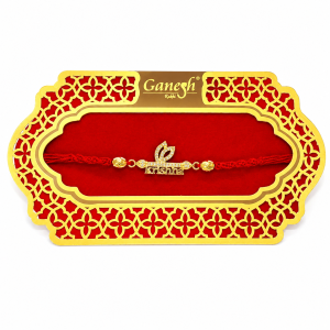 Premium Peacock & Krishna Designer Bhaiya Bhabhi Rakhi Set with Lumba | Stone Studded Raksha Bandhan Rakhi Gift for Brother & Bhabhi