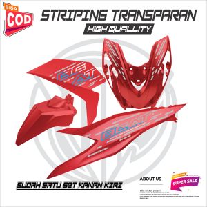 STRIPING TRANSPARAN MOTOR BEAT DELUXE VARIASI STICKER CUSTOM 2020 SIMPEL